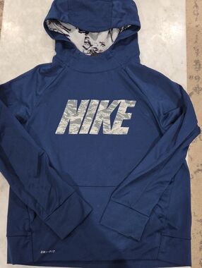 Nike Dri Fit Hoodie with Printed Lined Hood